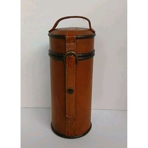 Antique Leather Wine Bottle Holder Party Gift‎ Wine Collection #574